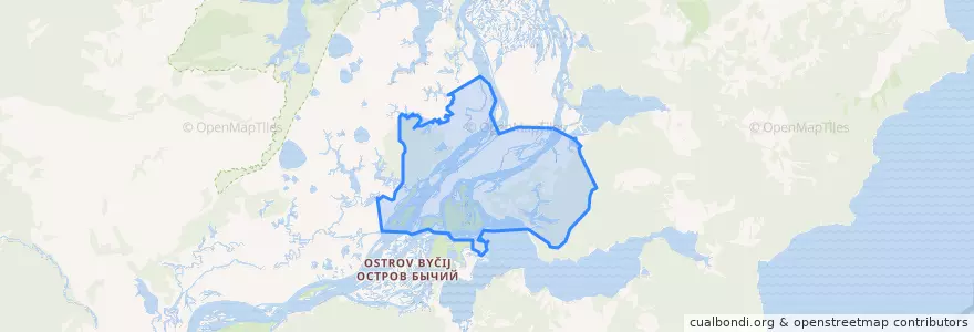 Mapa de ubicacion de Мариинское сельское поселение.