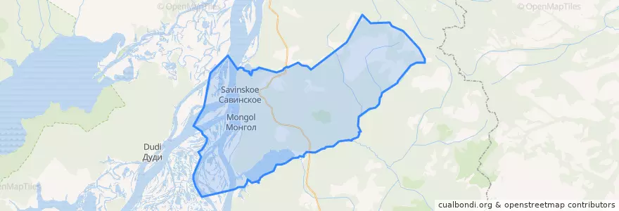 Mapa de ubicacion de Савинское сельское поселение.