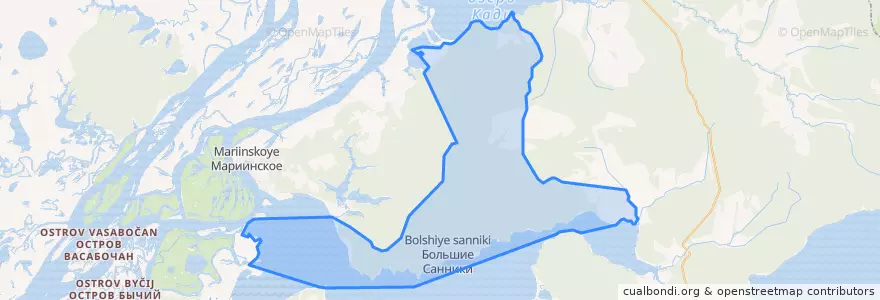 Mapa de ubicacion de Санниковское сельское поселение.