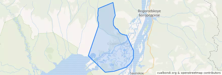 Mapa de ubicacion de Солонцовское сельское поселение.