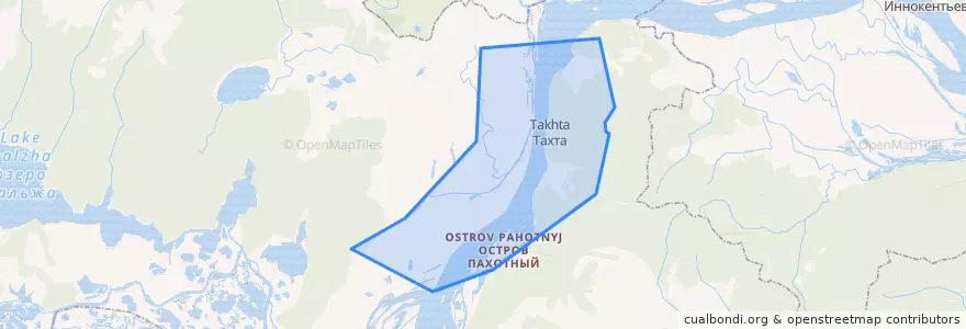 Mapa de ubicacion de Тахтинское сельское поселение.
