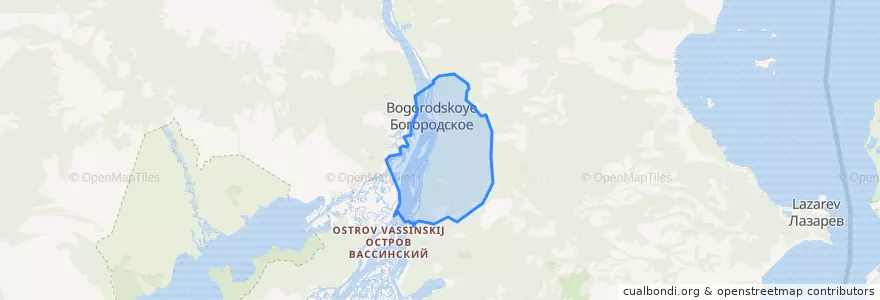 Mapa de ubicacion de сельское поселение Село Богородское.
