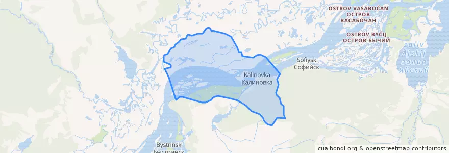 Mapa de ubicacion de сельское поселение Село Калиновка.