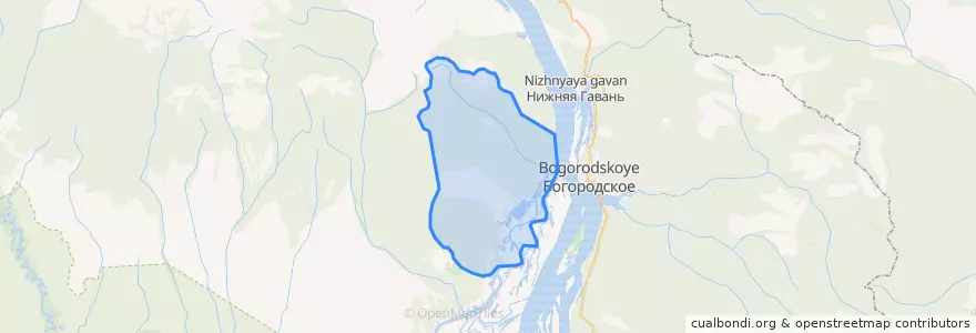 Mapa de ubicacion de сельское поселение Село Ухта.