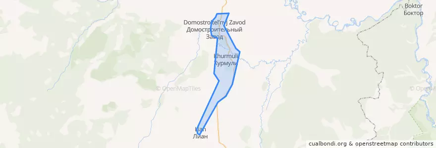 Mapa de ubicacion de Хурмулинское сельское поселение.