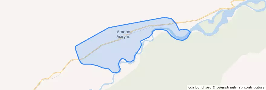 Mapa de ubicacion de сельское поселение Амгунь.