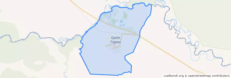 Mapa de ubicacion de сельское поселение Горин.