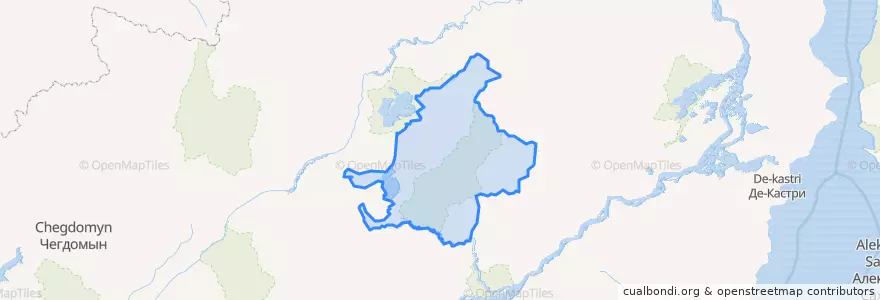 Mapa de ubicacion de сельское поселение Село Кондон.