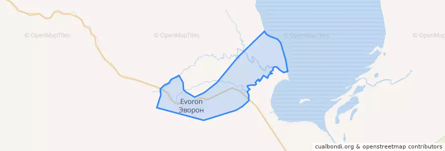 Mapa de ubicacion de сельское поселение Село Эворон.