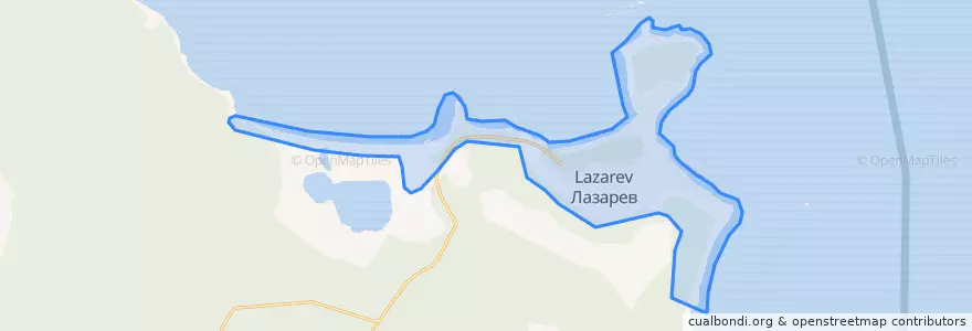 Mapa de ubicacion de городское поселение Лазарев.