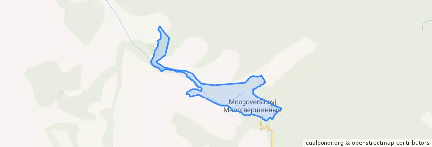 Mapa de ubicacion de городское поселение Многовершинный.
