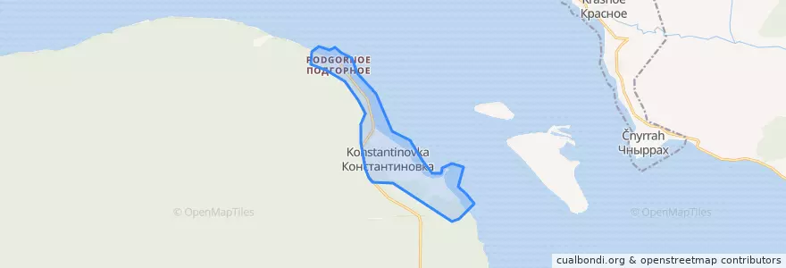Mapa de ubicacion de Константиновское сельское поселение.