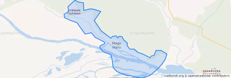 Mapa de ubicacion de Магинское сельское поселение.