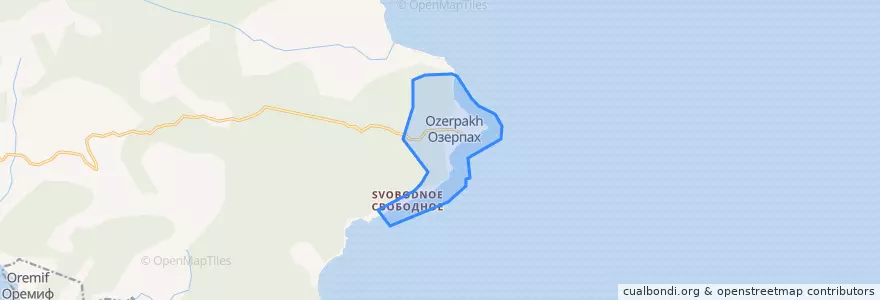 Mapa de ubicacion de Озерпахское сельское поселение.