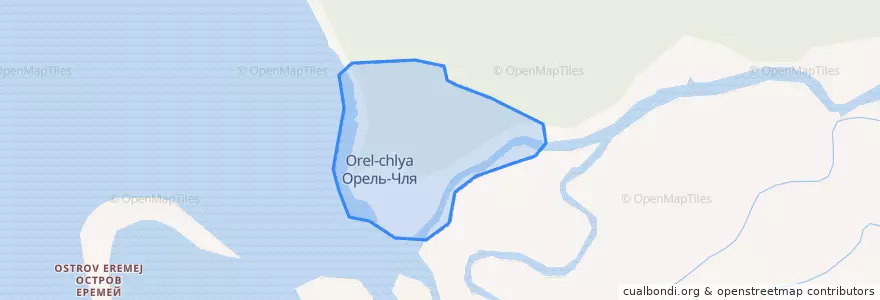 Mapa de ubicacion de сельское поселение Село Орель-Чля.