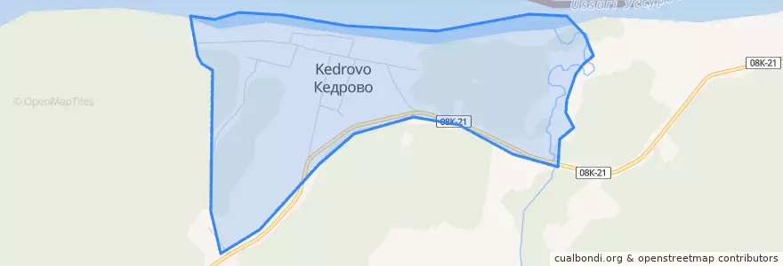 Mapa de ubicacion de сельское поселение Село Кедрово.