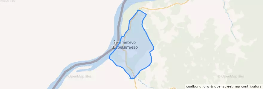 Mapa de ubicacion de сельское поселение Село Шереметьево.