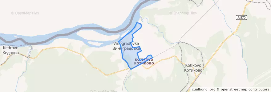 Mapa de ubicacion de Виноградовское сельское поселение.