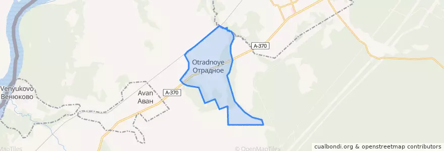 Mapa de ubicacion de сельское поселение Село Отрадное.