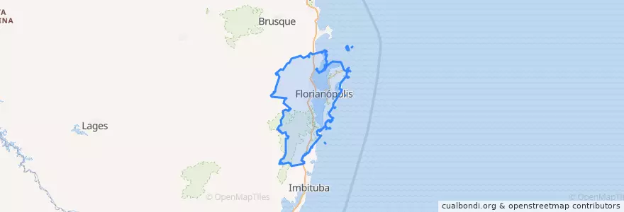 Mapa de ubicacion de Microrregião de Florianópolis.
