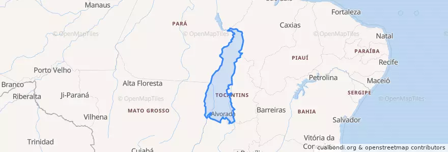 Mapa de ubicacion de Região Geográfica Intermediária de Araguaína.