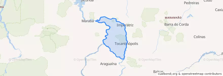 Mapa de ubicacion de Microrregião Bico do Papagaio.