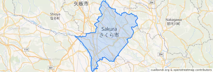 Mapa de ubicacion de Sakura.