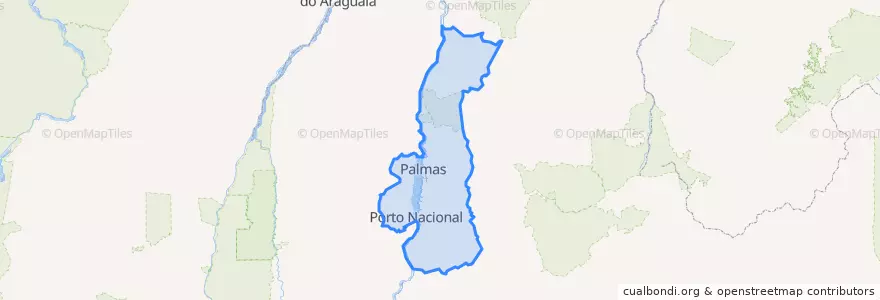 Mapa de ubicacion de Microrregião de Porto Nacional.