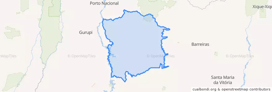 Mapa de ubicacion de Microrregião de Dianópolis.