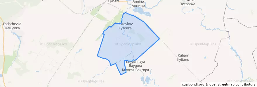 Mapa de ubicacion de Кузовский сельсовет.