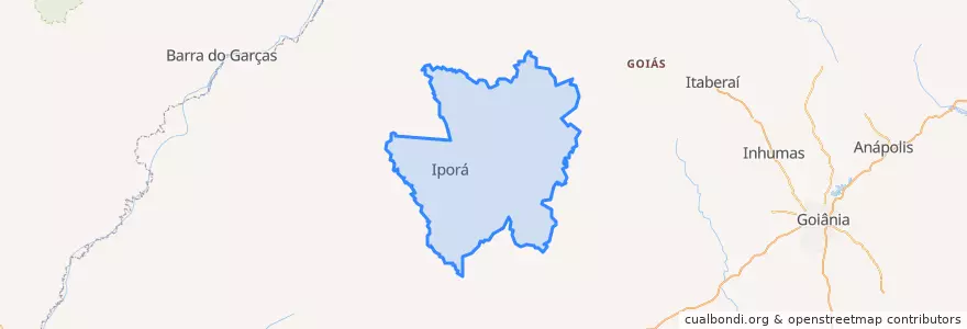 Mapa de ubicacion de Microrregião de Iporá.