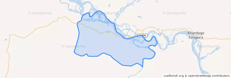 Mapa de ubicacion de Мегино-Алданский наслег.