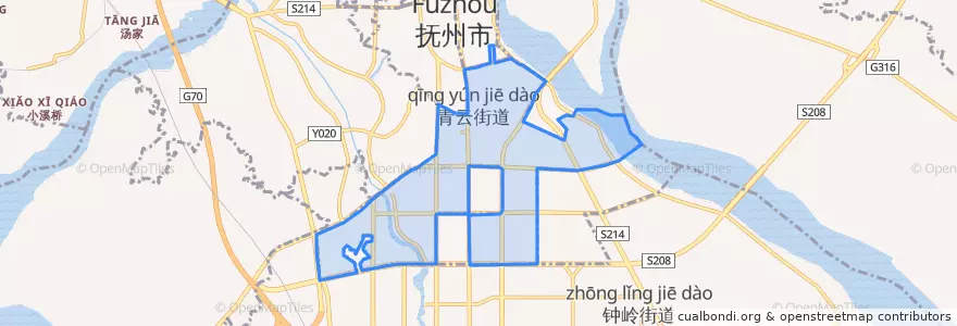 Mapa de ubicacion de 青云街道.