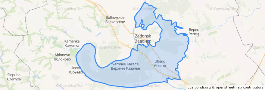 Mapa de ubicacion de Верхнеказаченский сельсовет.
