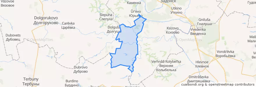 Mapa de ubicacion de Калабинский сельсовет.