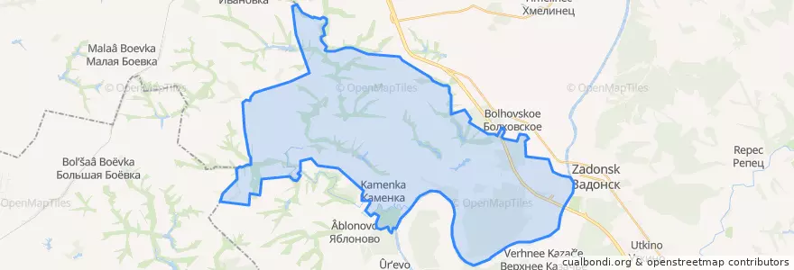 Mapa de ubicacion de Каменский сельсовет.