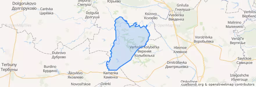 Mapa de ubicacion de Ольшанский сельсовет.