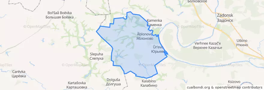 Mapa de ubicacion de Юрьевский сельсовет.