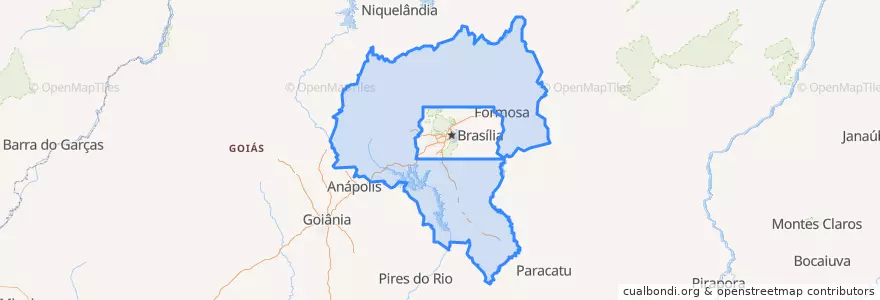 Mapa de ubicacion de Microrregião do Entorno de Brasília.