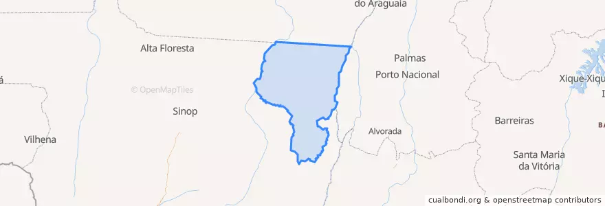 Mapa de ubicacion de Microrregião do Norte Araguaia.