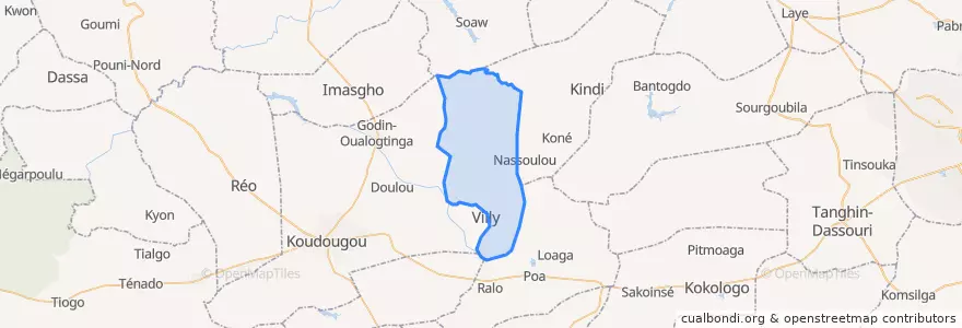 Mapa de ubicacion de Nandiala.