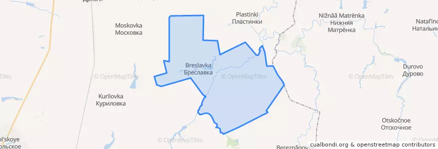 Mapa de ubicacion de Бреславский сельсовет.