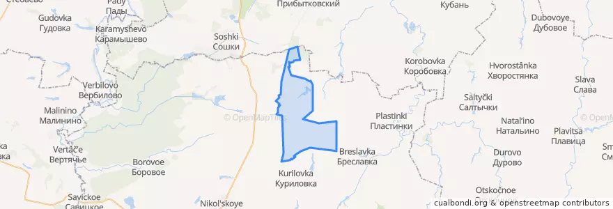 Mapa de ubicacion de Дрязгинский сельсовет.