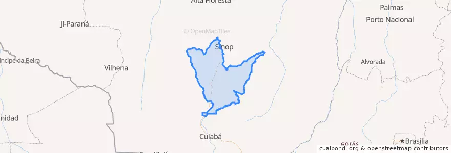Mapa de ubicacion de Microrregião de Alto Teles Pires.