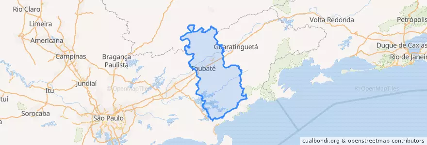Mapa de ubicacion de Região Imediata de Taubaté-Pindamonhangaba.