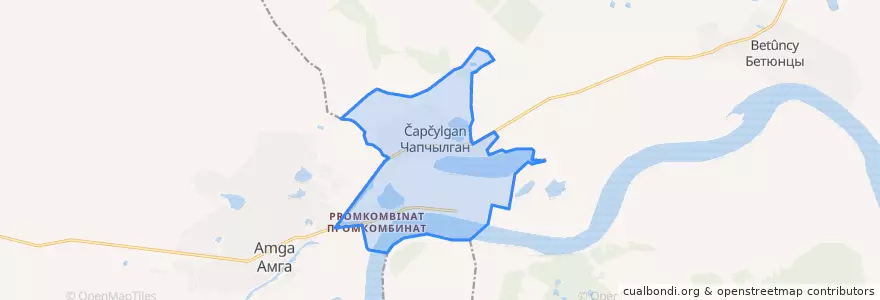 Mapa de ubicacion de Чапчылганский наслег.