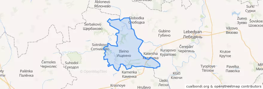 Mapa de ubicacion de Ищеинский сельсовет.