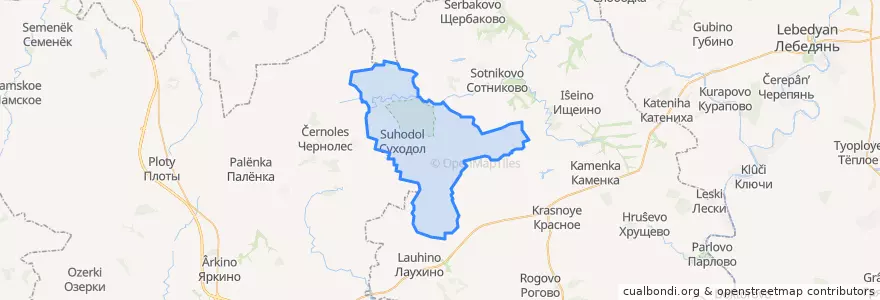 Mapa de ubicacion de Суходольский сельсовет.