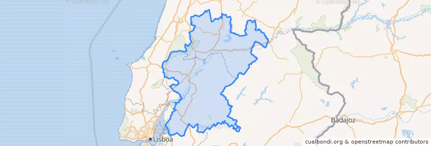 Mapa de ubicacion de Santarém.