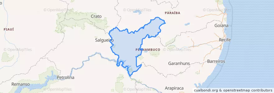 Mapa de ubicacion de Região Geográfica Intermediária de Serra Talhada.